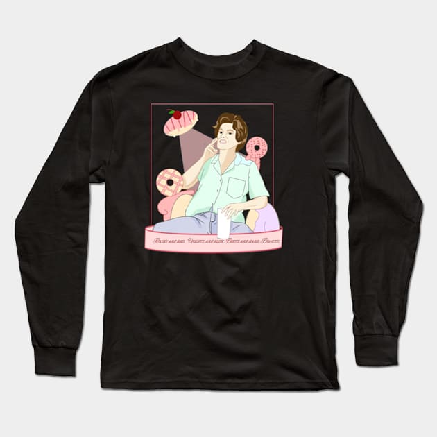 Kate and pink donuts Long Sleeve T-Shirt by Veljam